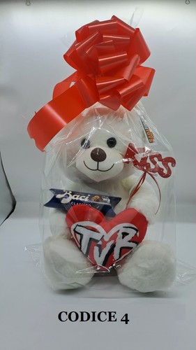 Orso cagnolino peluche cuore - cagnolino,